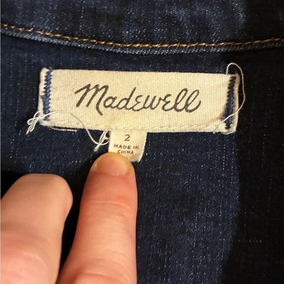 Madewell Denim Slim Dark Wash Coverall Jumpsuit | Size 2 - Picture 10 of 12